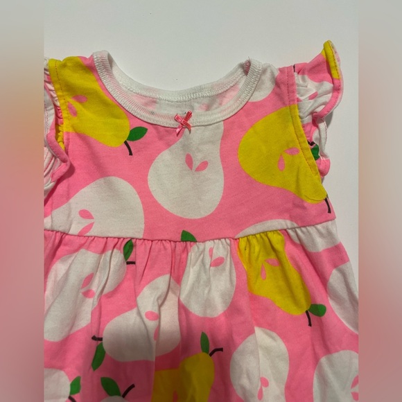 Carter's Pink Dress with Yellow and White Pears - Picture 1 of 3